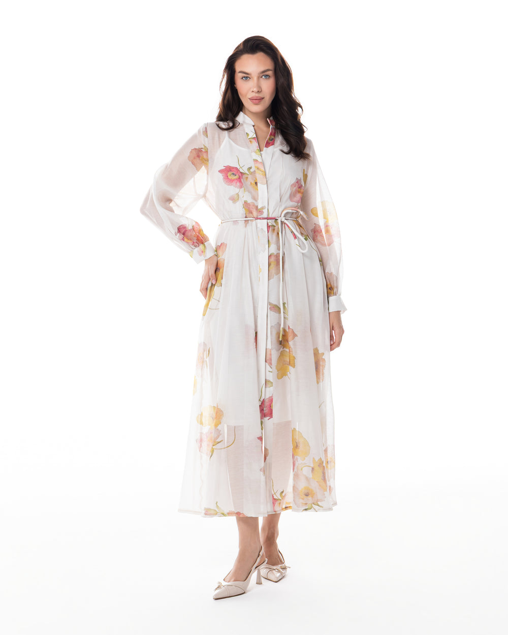 Ivory Floral Maxi Dress