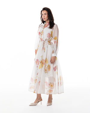 Ivory Floral Maxi Dress