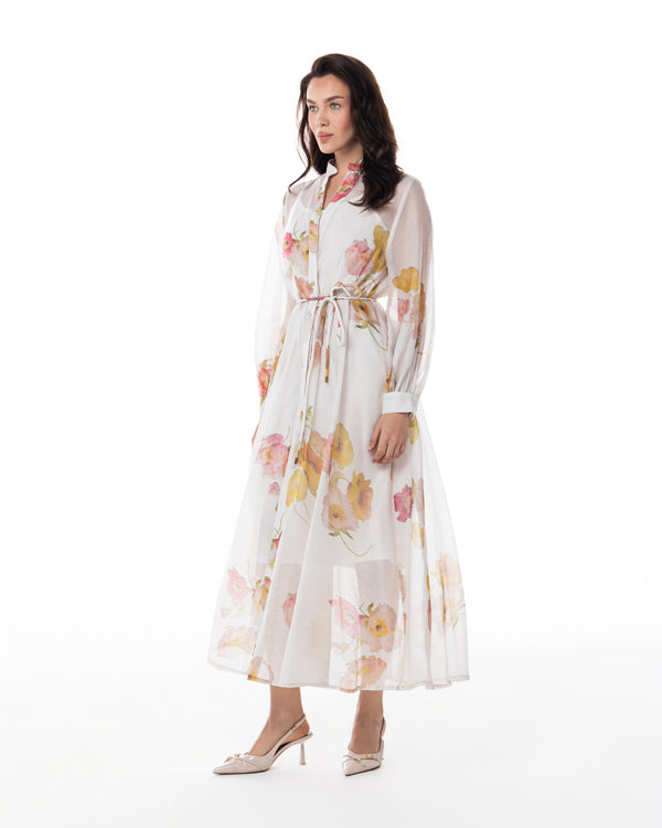 Ivory Floral Maxi Dress