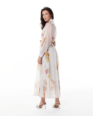 Ivory Floral Maxi Dress