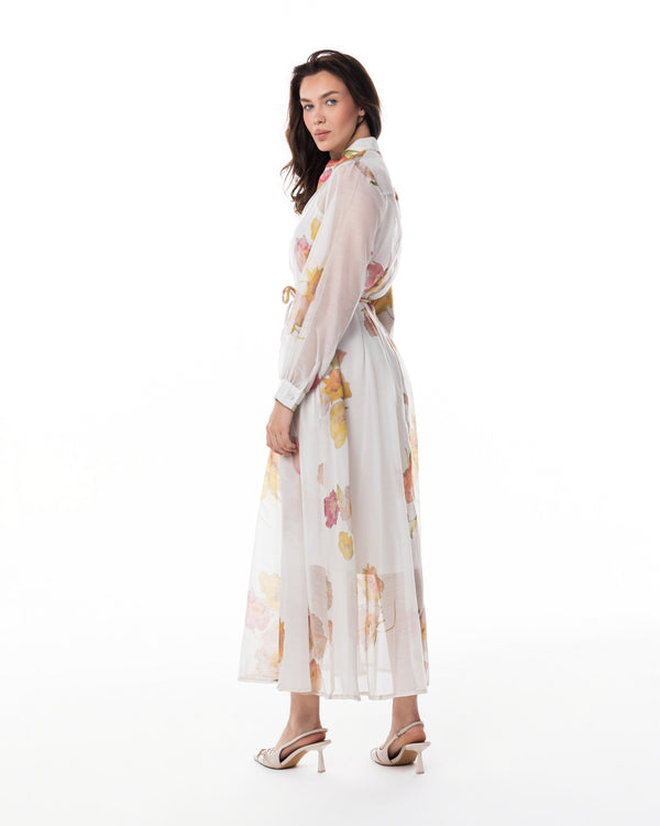 Ivory Floral Maxi Dress