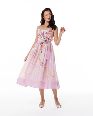 Blush Blossom Floral Midi Dress