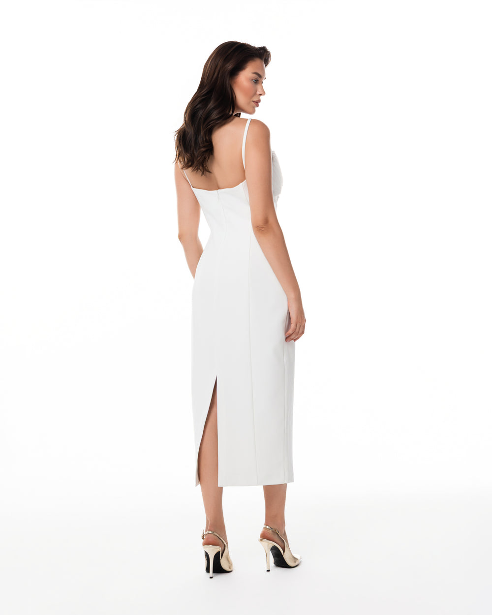 Ivory Rosette Sheath Dress