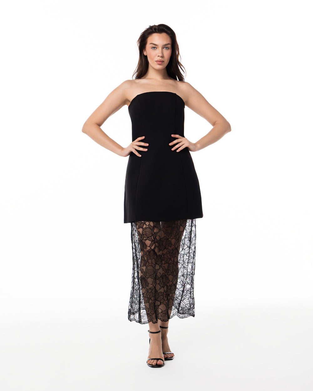 Black Lace-Overlay Set