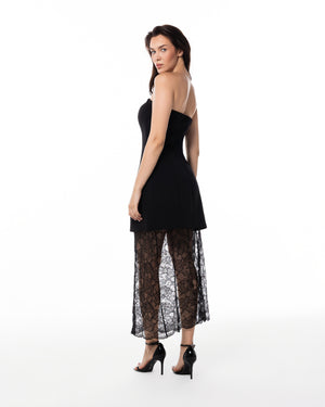 Black Lace-Overlay Set