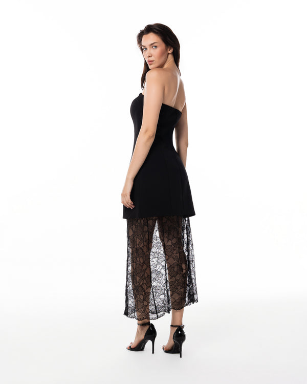 Black Lace-Overlay Set