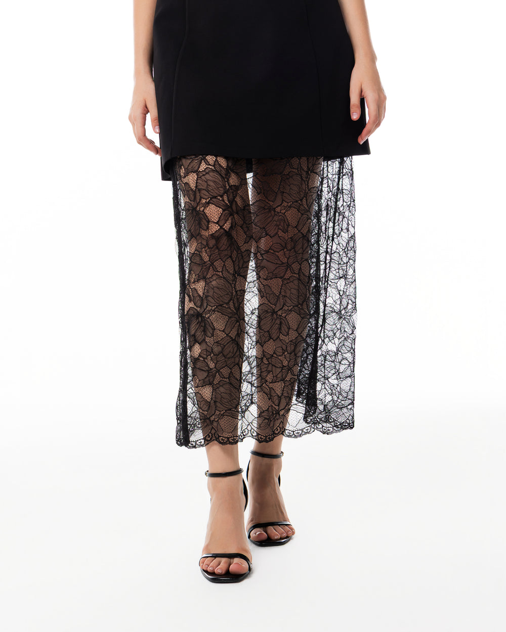 Black Lace-Overlay Set