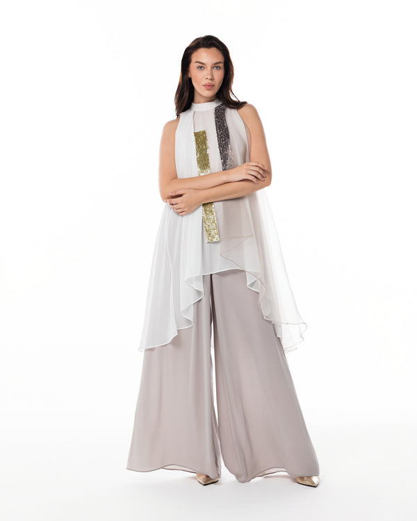 Gold Sequin Halter & Palazzo Set