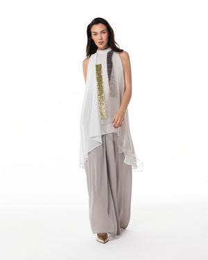 Gold Sequin Halter & Palazzo Set