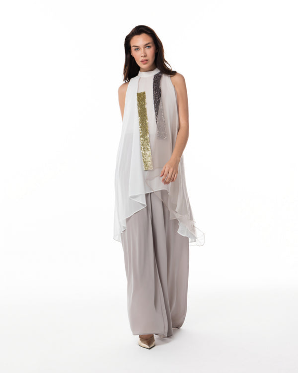 Gold Sequin Halter & Palazzo Set