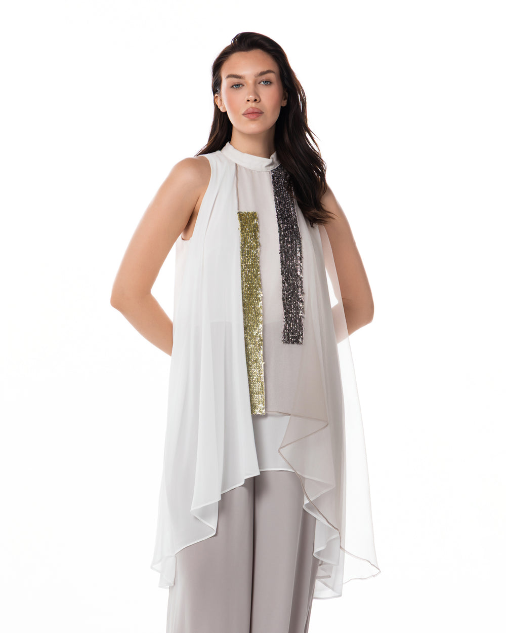 Gold Sequin Halter & Palazzo Set