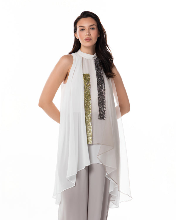Gold Sequin Halter & Palazzo Set