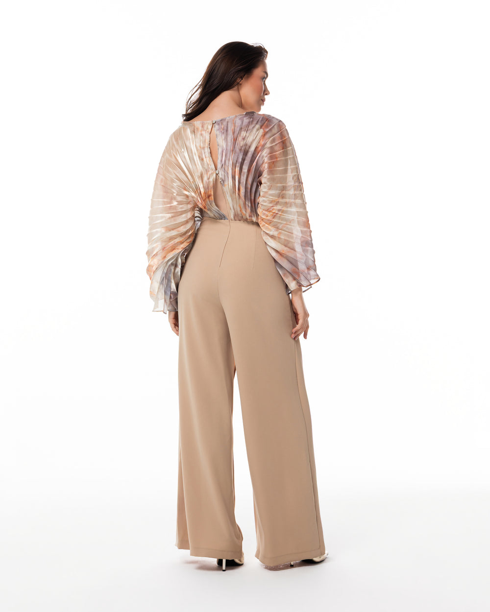 Tie-Dye Balloon-Sleeve Trouser Set