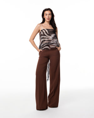 Chocolate Safari Cami Trouser Set