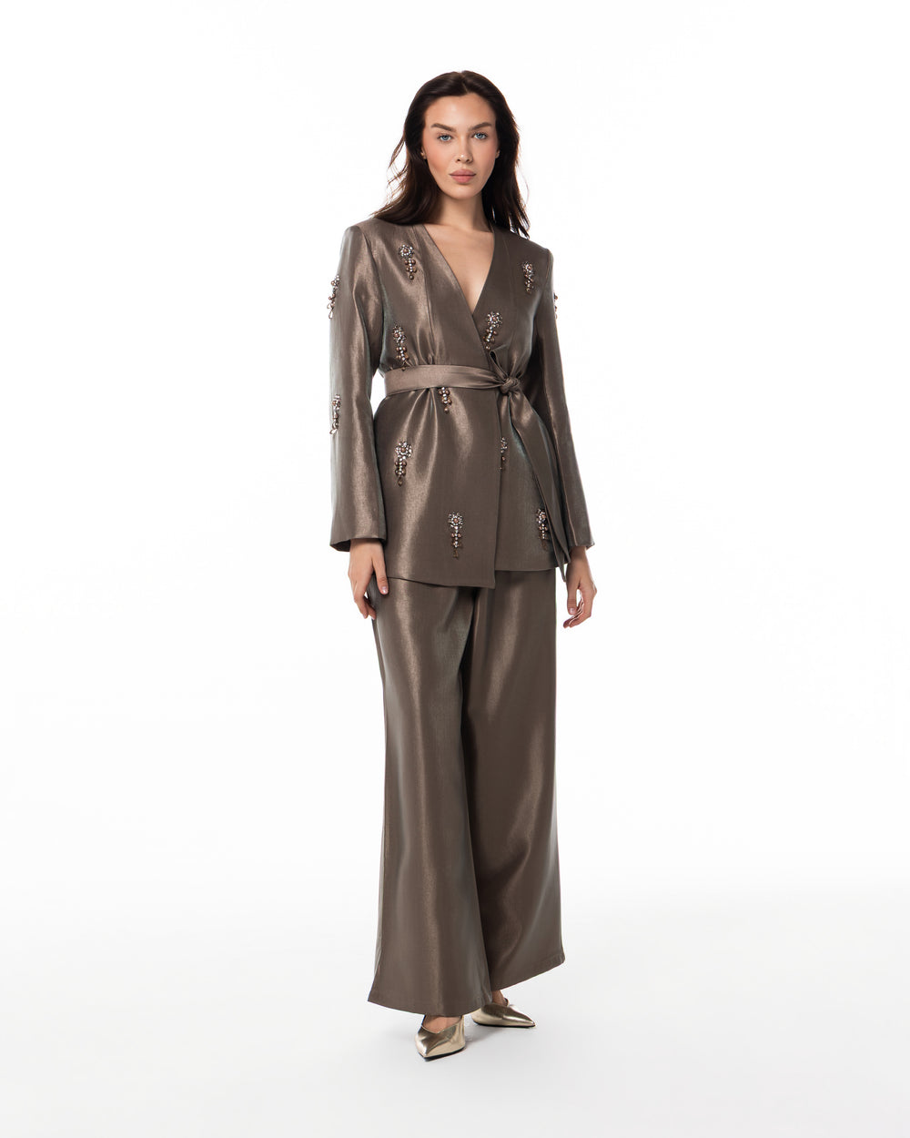 Bronze Crystal Blazer Set