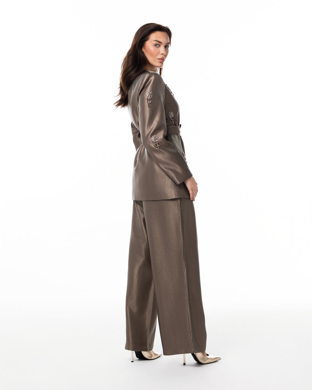 Bronze Crystal Blazer Set