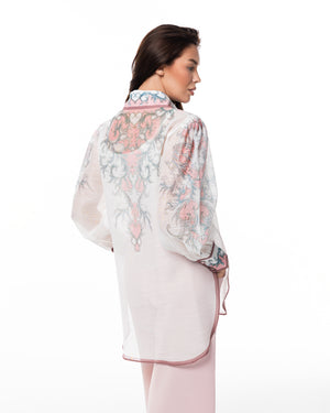 Ivory Paisley Blouse & Trouser Set