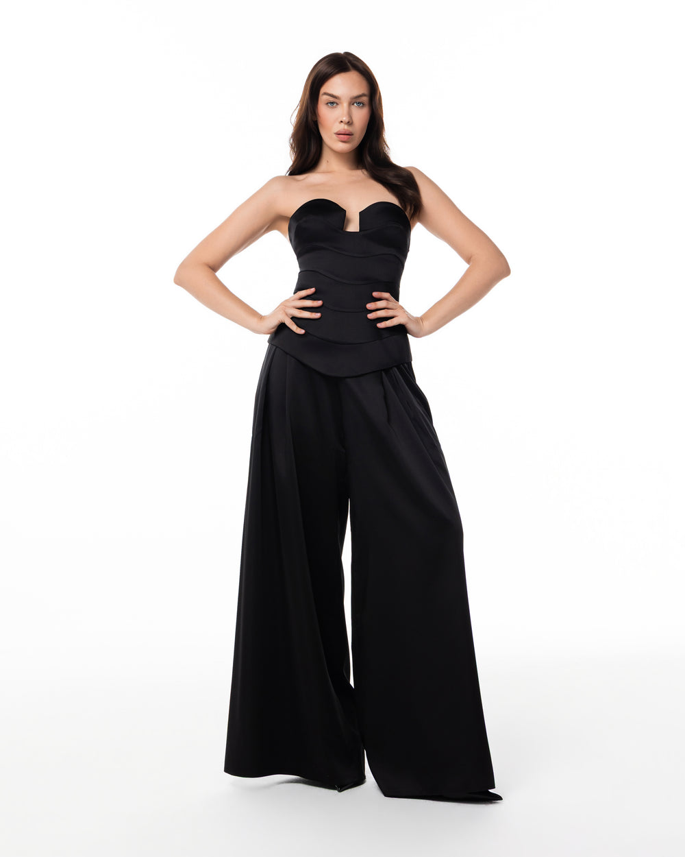 Black Corset & Palazzo Set